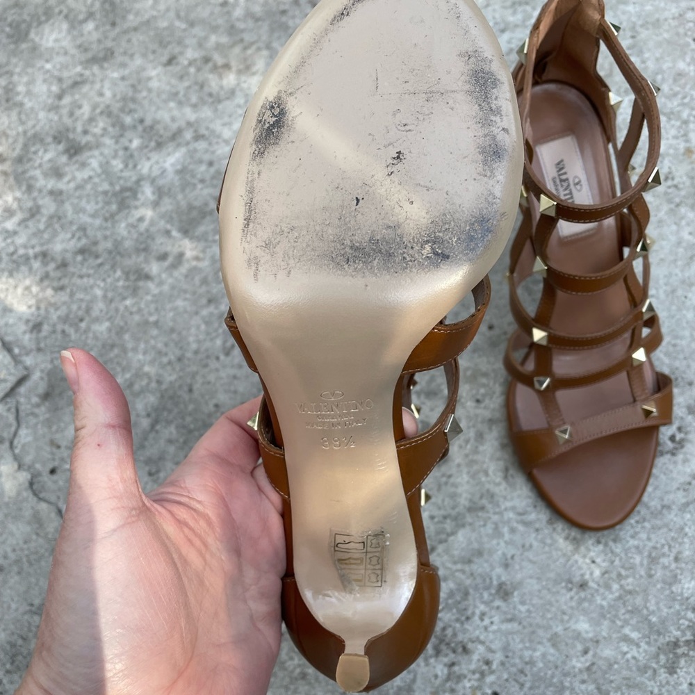 Valentino Rockstud Caged Gladiator Stiletto Sandals, size 38.5 - Picture 9 of 11